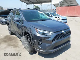 2023 Toyota RAV4 Hybrid XLE Premium with VIN JTMB6RFV8PD106293, listed as a IAAI auction lot 42597373 with 9,046 mi miles and . Bid and sale history available at DreamBid. Image 1.