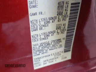 2016 Nissan Titan SL с VIN 1N6BA1F4XGN515474, выставлен на аукционе Copart как лот 56683125 с пробегом 118 742 миль миль и Чистый • Clean title. История ставок и продаж доступна на DreamBid. Изображение 12.