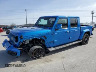 2022 Jeep Gladiator Overland with VIN 1C6HJTFG6NL124535, listed as a Copart auction lot 45988595 with 17,151 mi miles and Salvage title. Bid and sale history available at DreamBid. Image 1.