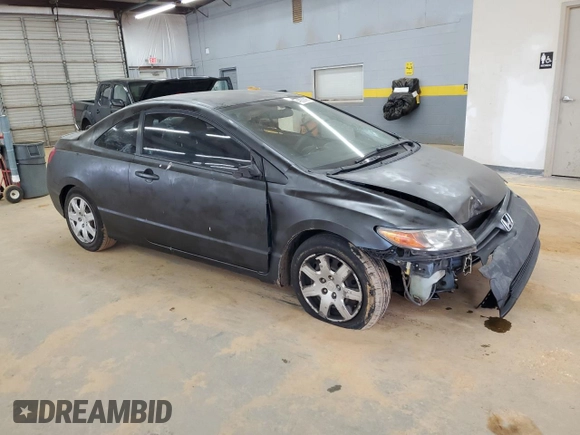 2007 Honda Civic Cpe LX with VIN 2HGFG12627H585698, listed as a Copart auction lot 49209985 with 0 mi miles and Salvage Title. Bid and sale history available at carsss.com. Image 4.