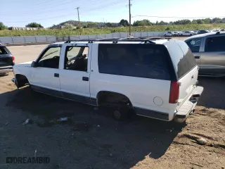 1995 Chevrolet Suburban with VIN 1GNFK16KXSJ398745, listed as a Copart auction lot 67475634 with 165,548 mi miles and Salvage Title. Bid and sale history available at carsss.com. Image 2.