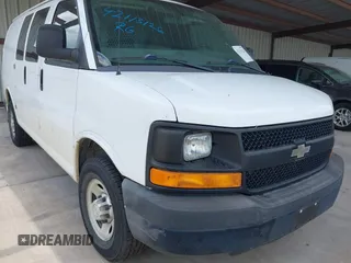 2013 Chevrolet Express Cargo Van with VIN 1GCWGFBAXD1168680, listed as a IAAI auction lot 42113126 with 162,376 mi miles. Bid and sale history available at carsss.com. Image 1.