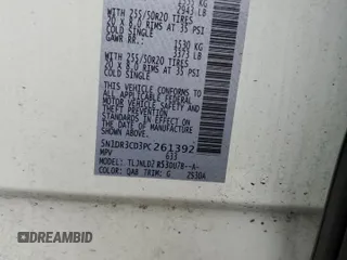 2023 Nissan Pathfinder SL z VIN 5N1DR3CD3PC261392, wystawiony jako Copart lot #58094345 z przebiegiem 50 360 mil mil oraz Szkoda całkowita • Salvage title. Historia ofert i sprzedaży dostępna na DreamBid. Obrazek 14.