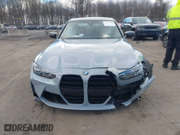 2024 BMW M3 Competition xDrive with VIN WBS43AY00RFS56564, listed as a IAAI auction lot 41222485 with 7,477 mi miles and . Bid and sale history available at DreamBid. Image 12.