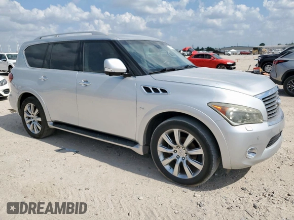 2014 Infiniti QX80 z VIN JN8AZ2NF6E9555206, wystawiony jako Copart lot #58139605 z przebiegiem 171 588 mil mil oraz Czysty tytuł • Clean title. Historia ofert i sprzedaży dostępna na DreamBid. Obrazek 4.