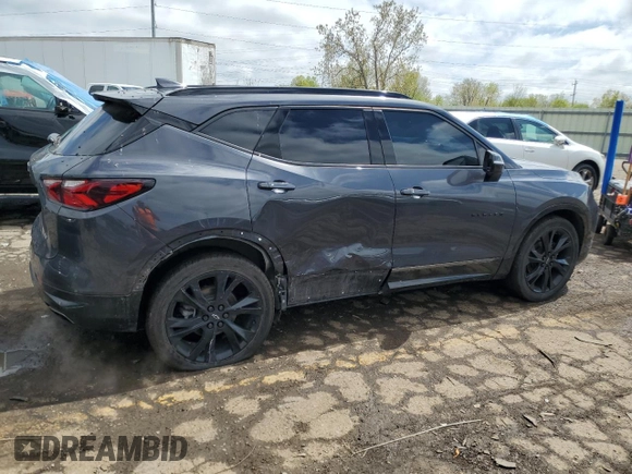 2021 Chevrolet Blazer RS with VIN 3GNKBKRS0MS544376, listed as a Copart auction lot 55801965 with 42,609 mi miles and Clean title. Bid and sale history available at DreamBid. Image 3.