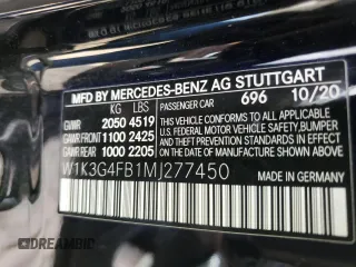 2021 Mercedes-Benz A 220 z VIN W1K3G4FB1MJ277450, wystawiony jako Copart lot #48180125 z przebiegiem Nie podano mil oraz Szkoda całkowita • Salvage title. Historia ofert i sprzedaży dostępna na DreamBid. Obrazek 14.