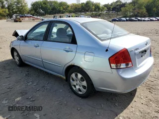 2008 Kia Spectra EX with VIN KNAFE122485516924, listed as a Copart auction lot 74255984 with 196,207 mi miles and Salvage Title. Bid and sale history available at carsss.com. Image 2.