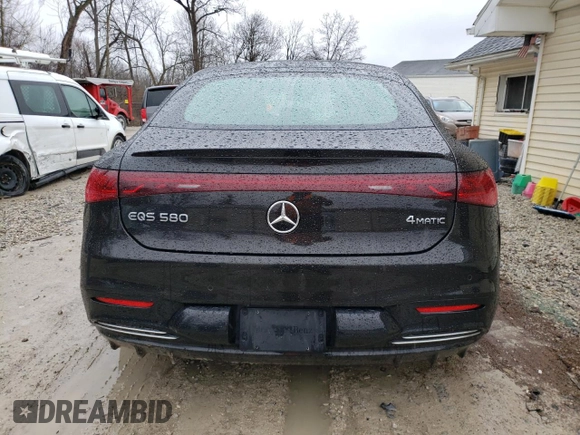 2022 Mercedes-Benz EQS with VIN W1KCG4EB8NA005416, listed as a Copart auction lot 45281084 with 0 mi miles. Bid and sale history available at carsss.com. Image 6.