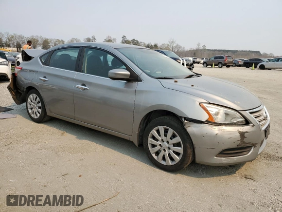2013 Nissan Sentra S with VIN 3N1AB7AP7DL755175, listed as a Copart auction lot 50788075 with 121,829 mi miles and Salvage Title. Bid and sale history available at DreamBid. Image 4.