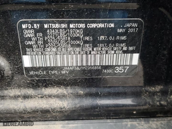 2017 Mitsubishi Outlander Sport ES 2.0 with VIN JA4AP3AU1HZ056856, listed as a Copart auction lot 51766085 with 123,452 mi miles and Clean Title. Bid and sale history available at carsss.com. Image 12.