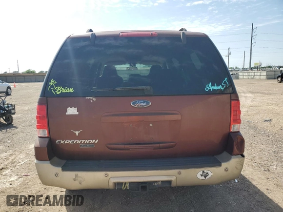 2006 Ford Expedition Eddie Bauer with VIN 1FMPU17556LA86208, listed as a Copart auction lot 56231215 with 315,540 mi miles and Salvage title. Bid and sale history available at DreamBid. Image 6.