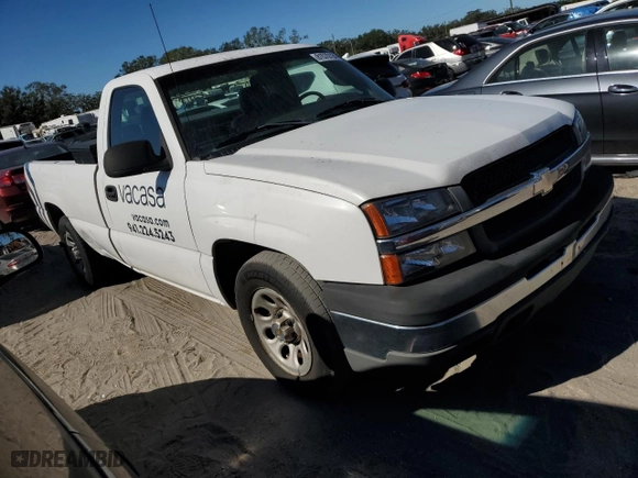2005 Chevrolet Silverado 1500 Work Truck with VIN 1GCEC14X35Z240494, listed as a Copart auction lot 81570124 with 146,493 mi miles and Salvage Title. Bid and sale history available at carsss.com. Image 4.