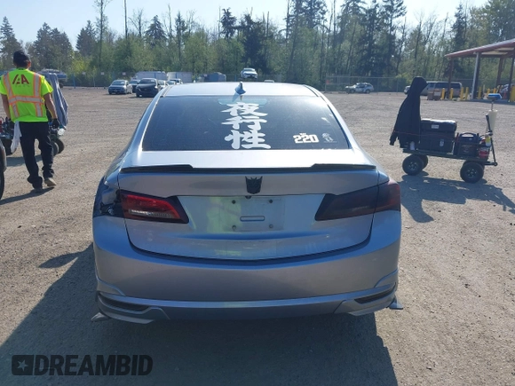 2015 Acura TLX V6 with VIN 19UUB2F32FA025334, listed as a IAAI auction lot 42099075 with 107,409 mi miles. Bid and sale history available at carsss.com. Image 17.