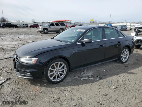 2014 Audi A4 Premium Plus with VIN WAUFFAFL7EA040896, listed as a Copart auction lot 44000105 with 155,848 mi miles and Salvage Title. Bid and sale history available at carsss.com. Image 1.