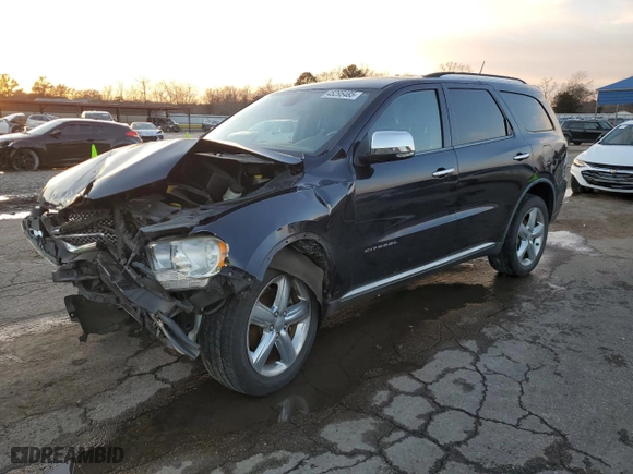 2012 Dodge Durango Citadel with VIN 1C4RDJEG7CC100137, listed as a Copart auction lot 45295485 with 175,816 mi miles and Salvage Title. Bid and sale history available at carsss.com. Image 1.
