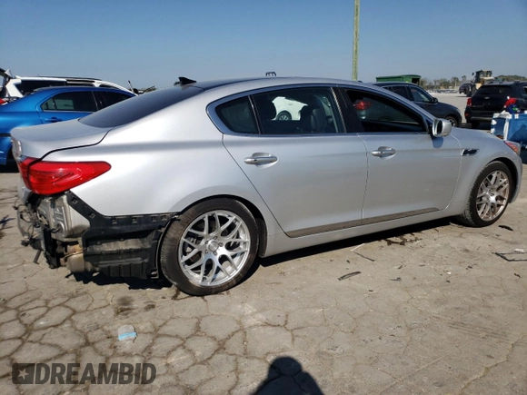 2015 Kia K900 Luxury with VIN KNALW4D44F6019332, listed as a Copart auction lot 74169884 with 120,924 mi miles and Salvage Title. Bid and sale history available at carsss.com. Image 3.