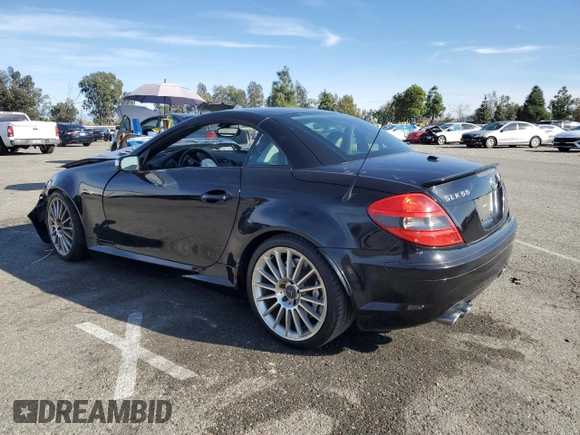 2006 Mercedes-Benz SLK-Class 5.5L AMG with VIN WDBWK73F06F082698, listed as a Copart auction lot 81430534 with 129,545 mi miles and Salvage Title. Bid and sale history available at carsss.com. Image 2.