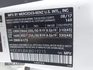 2018 Mercedes-Benz GLE 350 z VIN 4JGDA5JB8JB019215, wystawiony jako IAAI lot #42121309 z przebiegiem 52 211 mil mil oraz . Historia ofert i sprzedaży dostępna na DreamBid. Obrazek 9.