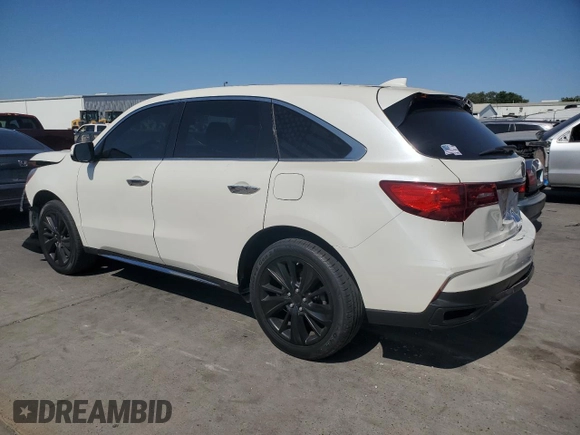 2017 Acura MDX Technology with VIN 5FRYD3H52HB006516, listed as a Copart auction lot 60919965 with Not provided miles and Salvage title. Bid and sale history available at DreamBid. Image 2.