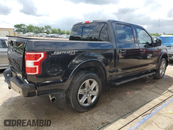 2018 Ford F-150 XL with VIN 1FTEW1E53JFC68277, listed as a Copart auction lot 58580385 with 47,373 mi miles and Salvage title. Bid and sale history available at DreamBid. Image 3.