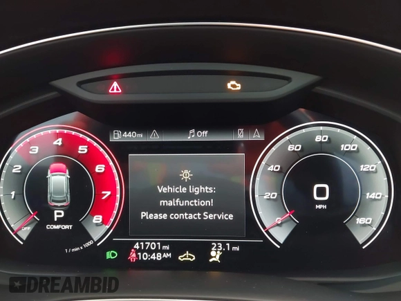 2021 Audi Q8 Premium Plus with VIN WA1EVAF1XMD033688, listed as a IAAI auction lot 42153256 with 41,701 mi miles and . Bid and sale history available at DreamBid. Image 7.