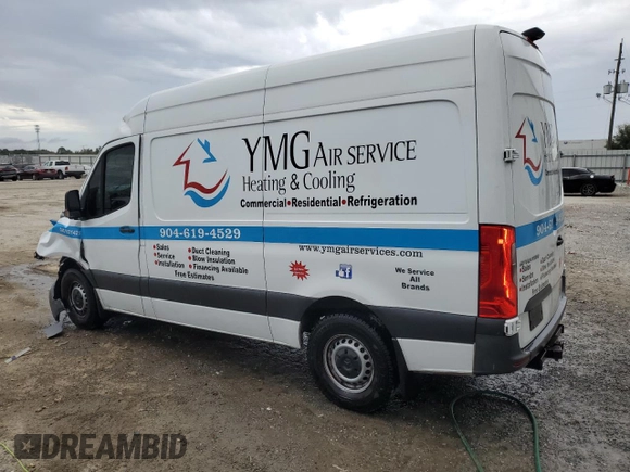 2021 Mercedes-Benz Sprinter Cargo with VIN W1Y4EBHY6MT061393, listed as a Copart auction lot 44793745 with 94,356 mi miles and Non Repairable. Bid and sale history available at carsss.com. Image 2.