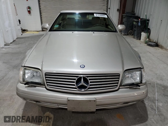 1999 Mercedes-Benz SL-Class with VIN WDBFA68F9XF172312, listed as a Copart auction lot 61248884 with 104,331 mi miles and Salvage Title. Bid and sale history available at carsss.com. Image 5.