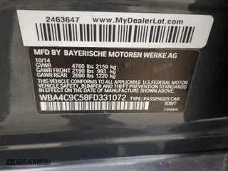 2015 BMW 4 Series 428i xDrive with VIN WBA4C9C58FD331072, listed as a Copart auction lot 53277515 with 203,251 mi miles and Clean Title. Bid and sale history available at carsss.com. Image 12.