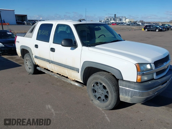 2004 Chevrolet Avalanche Z71 with VIN 3GNEK12T54G107437, listed as a IAAI auction lot 42037726 with 124,166 mi miles. Bid and sale history available at carsss.com. Image 1.