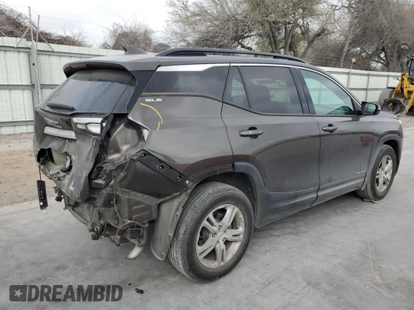 2019 GMC Terrain SLE with VIN 3GKALMEV3KL169575, listed as a Copart auction lot 47044915 with 27,215 mi miles and Salvage Title. Bid and sale history available at carsss.com. Image 3.