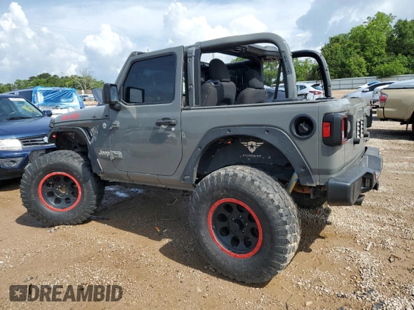 2021 Jeep Wrangler Sport with VIN 1C4GJXAN2MW523442, listed as a Copart auction lot 58253505 with 77,393 mi miles and Salvage title. Bid and sale history available at DreamBid. Image 2.