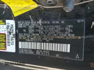 2012 Toyota Sienna LE AAS с VIN 5TDKK3DC3CS212191, выставлен на аукционе Copart как лот 60565215 с пробегом 214 957 миль миль и Чистый • Clean title. История ставок и продаж доступна на DreamBid. Изображение 13.