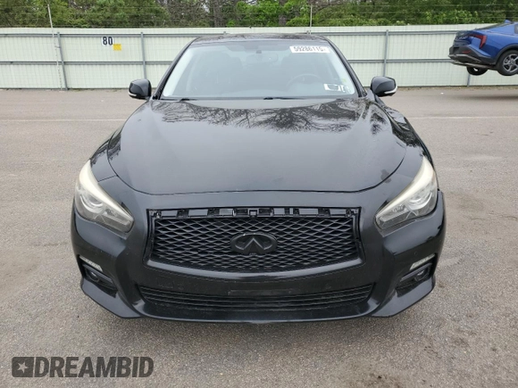 2014 Infiniti Q50 Premium with VIN JN1BV7AP8EM684524, listed as a Copart auction lot 59286115 with 105,107 mi miles and Salvage title. Bid and sale history available at DreamBid. Image 5.
