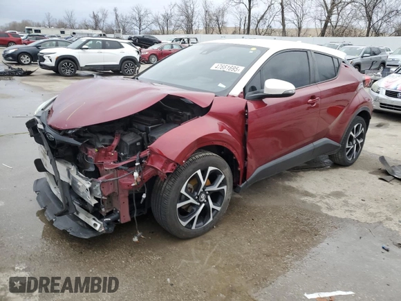 2018 Toyota C-HR XLE with VIN NMTKHMBX0JR023505, listed as a Copart auction lot 47661695 with 138,178 mi miles and Salvage Title. Bid and sale history available at carsss.com. Image 1.