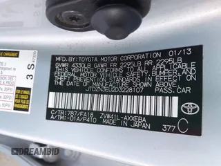 2013 Toyota Prius Two with VIN JTDZN3EU2D3228107, listed as a IAAI auction lot 42163661 with 138,193 mi miles and . Bid and sale history available at carsss.com. Image 9.