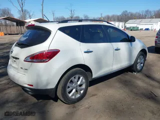 2013 Nissan Murano SL with VIN JN8AZ1MW9DW309830, listed as a IAAI auction lot 41710937 with 119,011 mi miles. Bid and sale history available at carsss.com. Image 4.