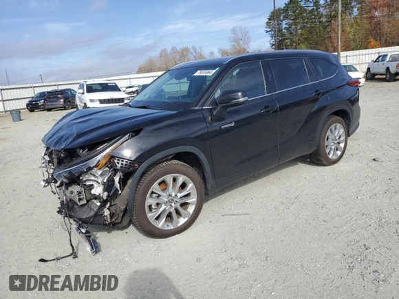 2021 Toyota Highlander Hybrid Limited with VIN 5TDYARAH2MS505811, listed as a Copart auction lot 79655894 with 84,430 mi miles and Salvage title. Bid and sale history available at DreamBid. Image 1.