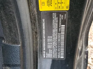 2012 BMW 6 Series 650i xDrive with VIN WBALX5C51CC893955, listed as a Copart auction lot 54828075 with 0 mi miles and Clean Title. Bid and sale history available at carsss.com. Image 12.