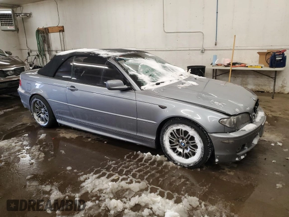 2005 BMW 3 Series 330Ci with VIN WBABW53465PL51199, listed as a Copart auction lot 43700505 with 124,507 mi miles and Salvage Title. Bid and sale history available at carsss.com. Image 4.