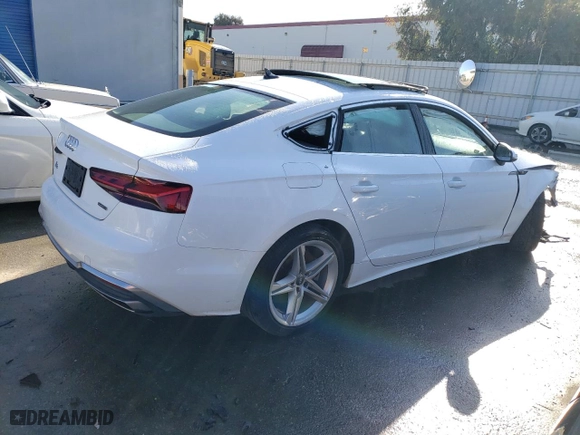 2021 Audi A5 Sportback S line Premium with VIN WAUDACF59MA011000, listed as a Copart auction lot 43661413 with 35,096 mi miles. Bid and sale history available at carsss.com. Image 3.