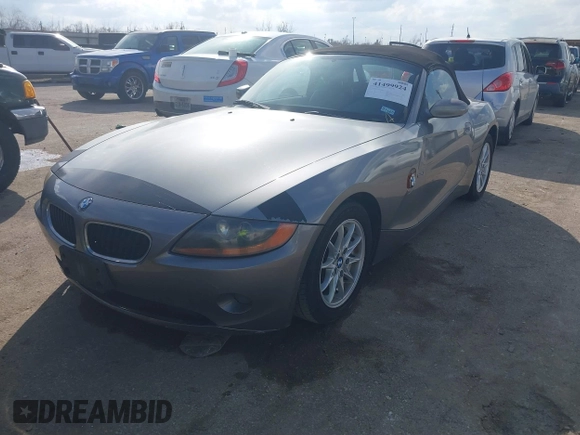 2003 BMW Z4 2.5i with VIN 4USBT33433LS46604, listed as a IAAI auction lot 41499924 with 158,874 mi miles and . Bid and sale history available at DreamBid. Image 2.