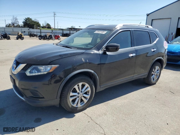 2016 Nissan Rogue SV with VIN KNMAT2MV2GP698500, listed as a Copart auction lot 53832495 with 325,018 mi miles and Clean Title. Bid and sale history available at carsss.com. Image 1.