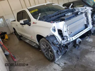 2024 Chevrolet Silverado 1500 LTZ with VIN 1GCUDGEL6RZ204568, listed as a Copart auction lot 48775205 with 10,633 mi miles and Salvage Title. Bid and sale history available at DreamBid. Image 4.