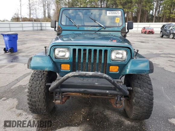 1995 Jeep Wrangler S with VIN 1J4FY19P6SP235662, listed as a Copart auction lot 47806625 with 160,994 mi miles and Clean Title. Bid and sale history available at carsss.com. Image 5.