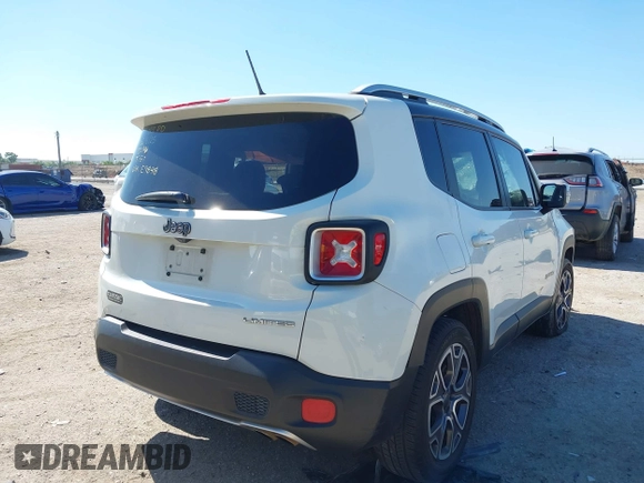 2017 Jeep Renegade Limited with VIN ZACCJADB8HPE98918, listed as a IAAI auction lot 42242652 with 138,389 mi miles and . Bid and sale history available at DreamBid. Image 4.