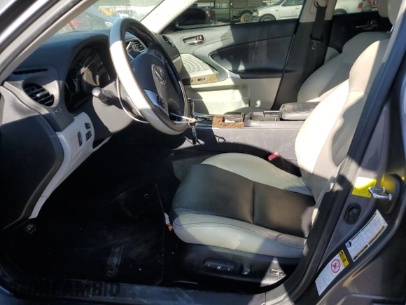 2012 Lexus IS 250 with VIN JTHCF5C22C5060468, listed as a Copart auction lot 75116504 with 206,410 mi miles and Salvage Title. Bid and sale history available at DreamBid. Image 7.