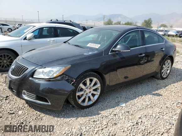 2012 Buick Regal Turbo Premium 3 with VIN 2G4GU5GV1C9134376, listed as a Copart auction lot 65253524 with 52,228 mi miles and Salvage title. Bid and sale history available at DreamBid. Image 1.
