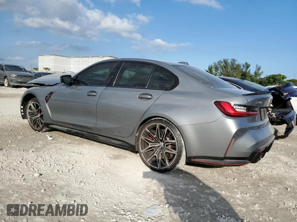 2023 BMW M3 with VIN WBS53AY03PFN77824, listed as a Copart auction lot 86100404 with 30,311 mi miles and Salvage Title. Bid and sale history available at carsss.com. Image 2.