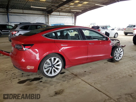 2018 Tesla Model 3 Long Range Battery z VIN 5YJ3E1EB3JF091637, wystawiony jako Copart lot #52127795 z przebiegiem 69 145 mil mil oraz Szkoda całkowita • Salvage title. Historia ofert i sprzedaży dostępna na DreamBid. Obrazek 3.